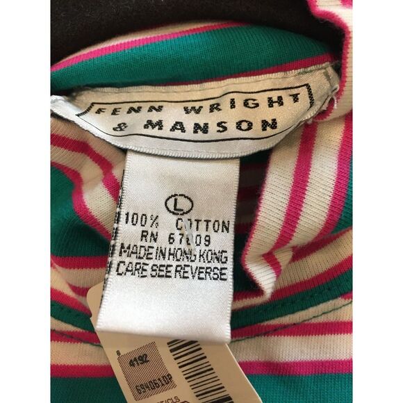 Fenn Wright Manson Cotton Striped Turtleneck Multicolor Women's Size‎ Large NWT - Picture 9 of 10